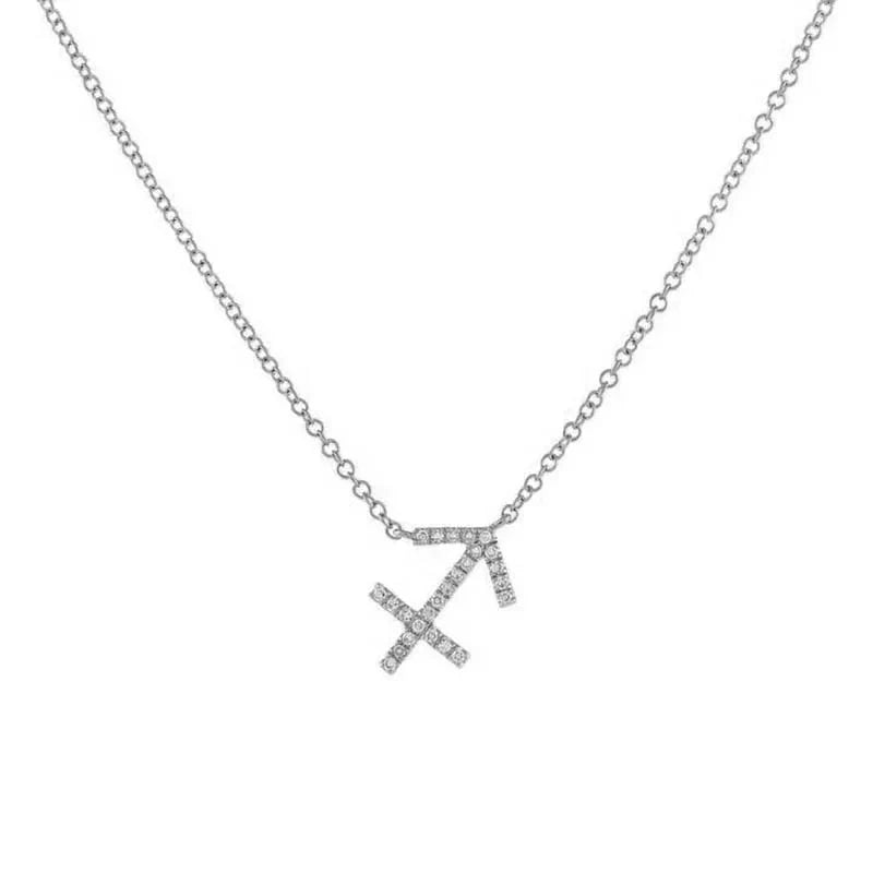 Dainty Diamond Zodiac Sign Necklace - Aryomi