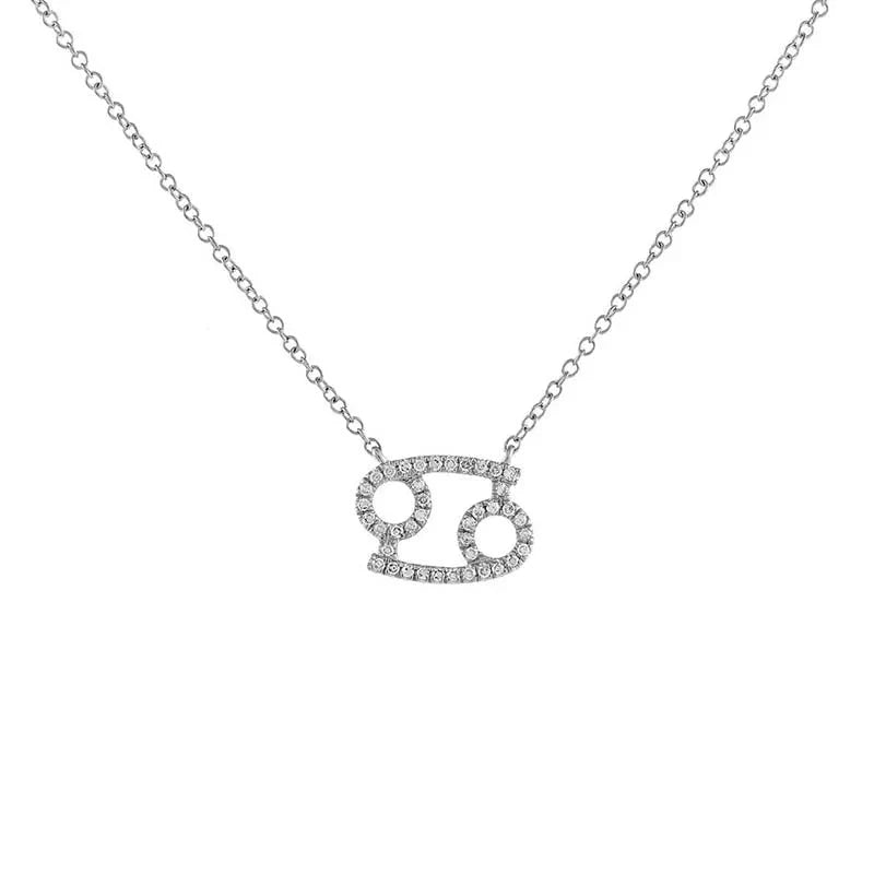 Dainty Diamond Zodiac Sign Necklace - Aryomi