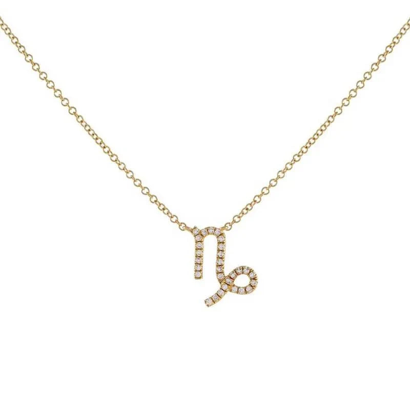 Dainty Diamond Zodiac Sign Necklace - Aryomi