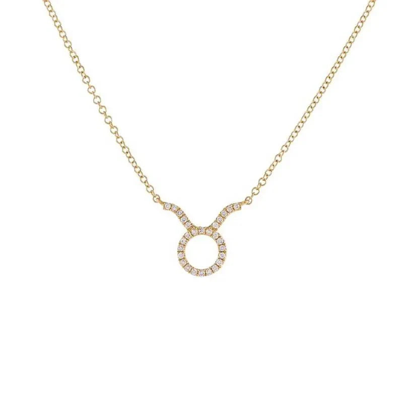 Dainty Diamond Zodiac Sign Necklace - Aryomi