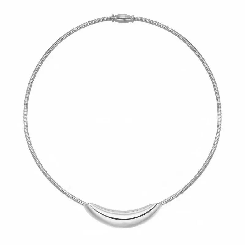 Dainty Modern Curve Choker Necklace - Aryomi