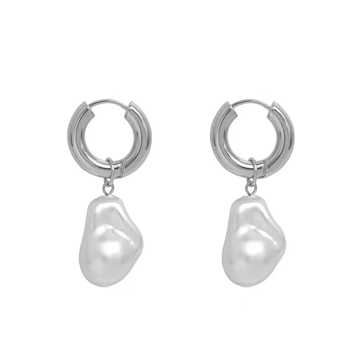 Dainty Pearl Huggie Earrings - Aryomi