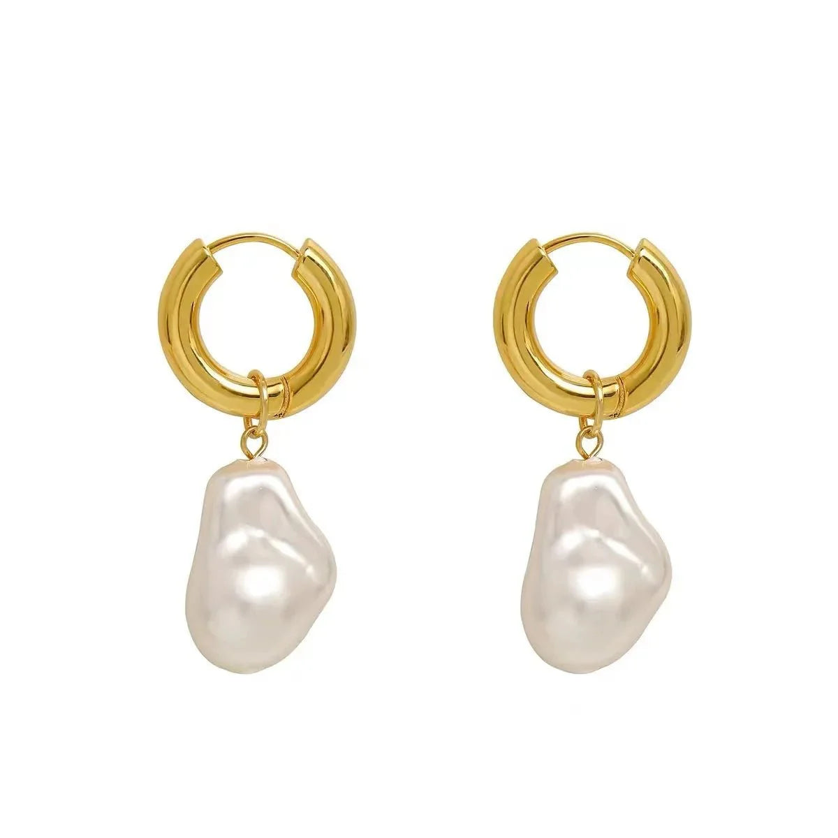 Dainty Pearl Huggie Earrings - Aryomi