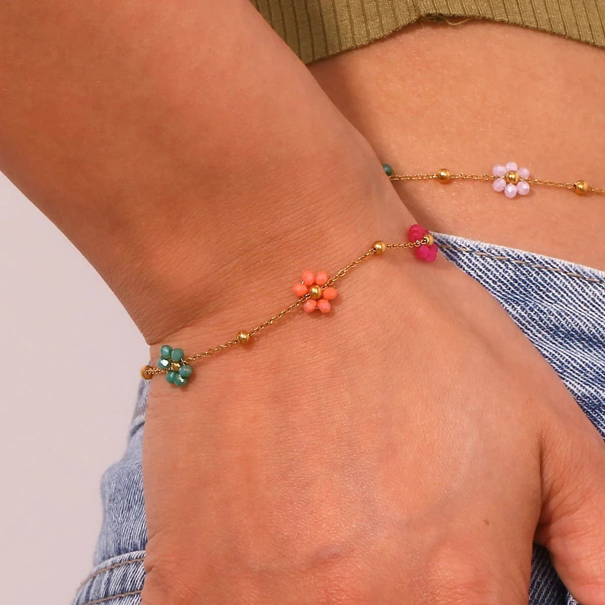 Dainty Spring Floral Jewelry Set - Aryomi