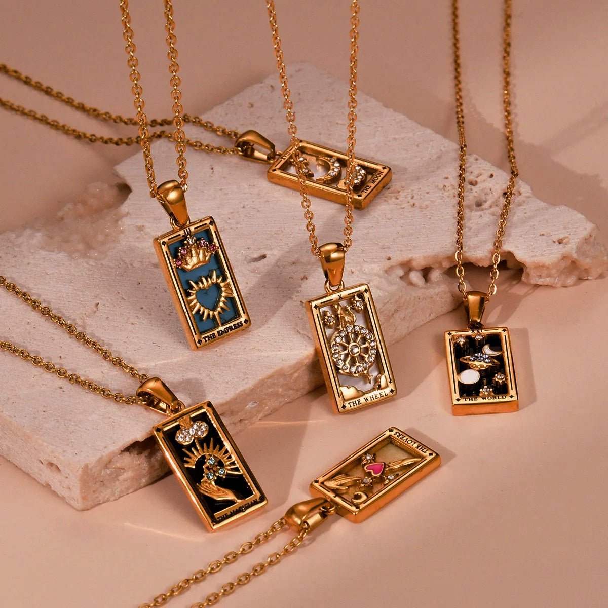 Dainty Tarot Charm Necklaces - Aryomi