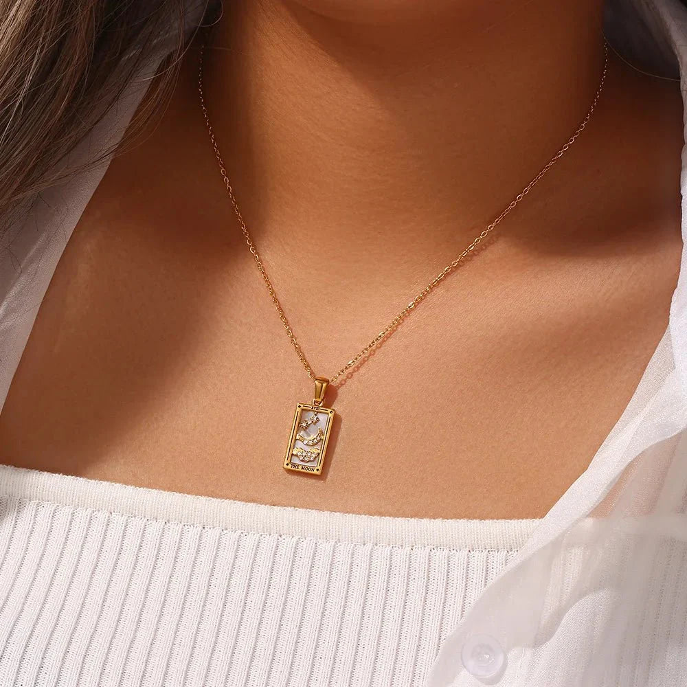 Dainty Tarot Charm Necklaces - Aryomi