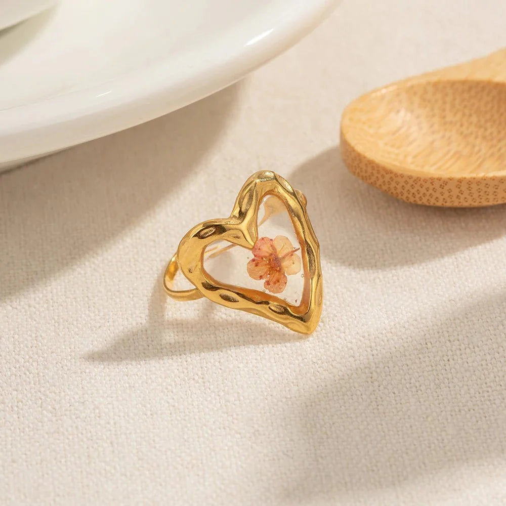 Elegant Floral Adjustable Rings - Aryomi
