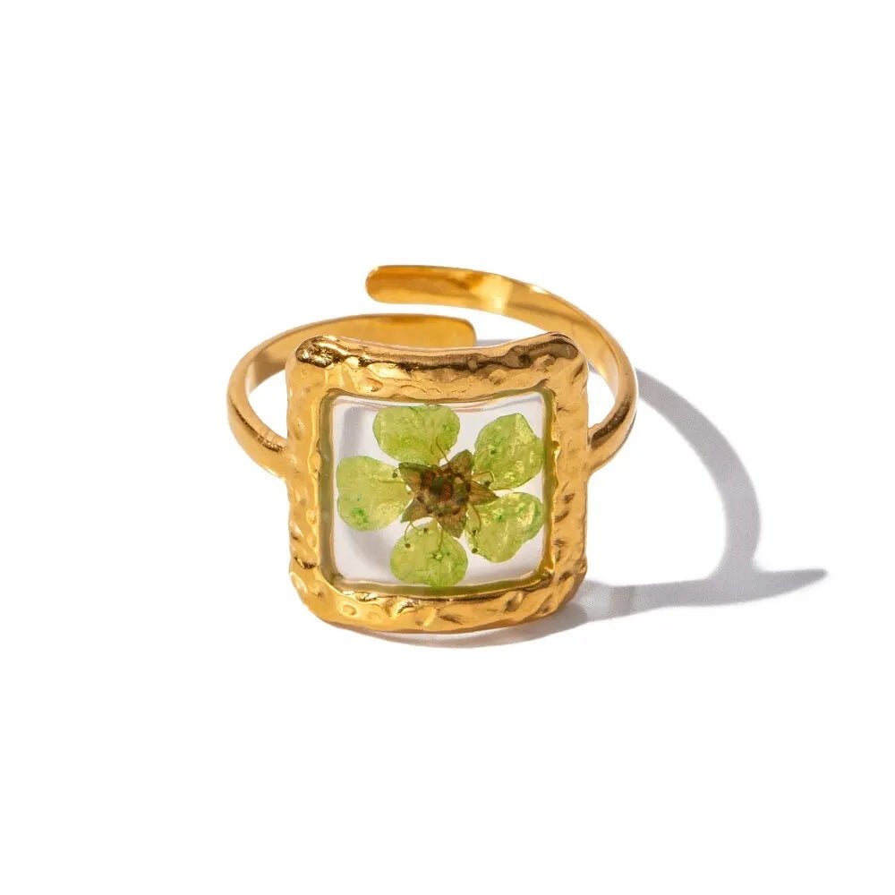 Elegant Floral Adjustable Rings - Aryomi