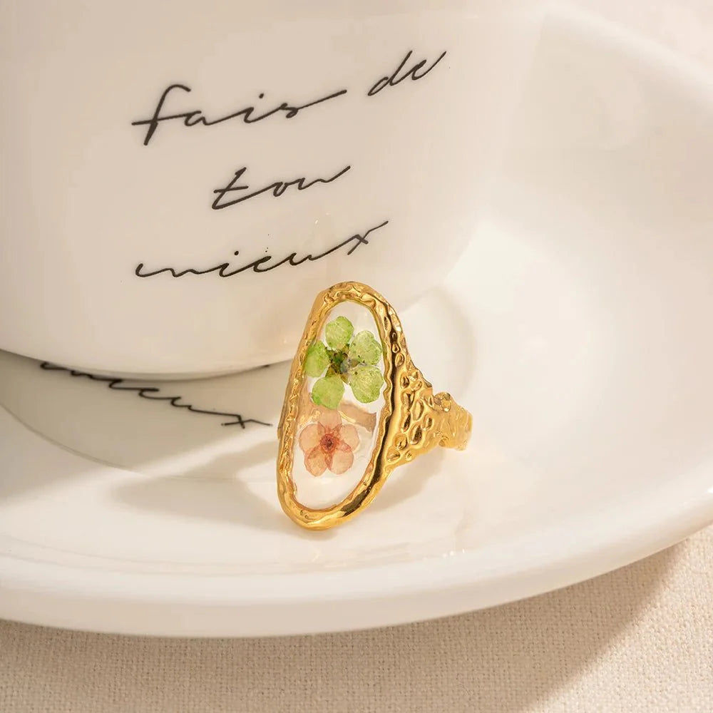 Elegant Floral Adjustable Rings - Aryomi