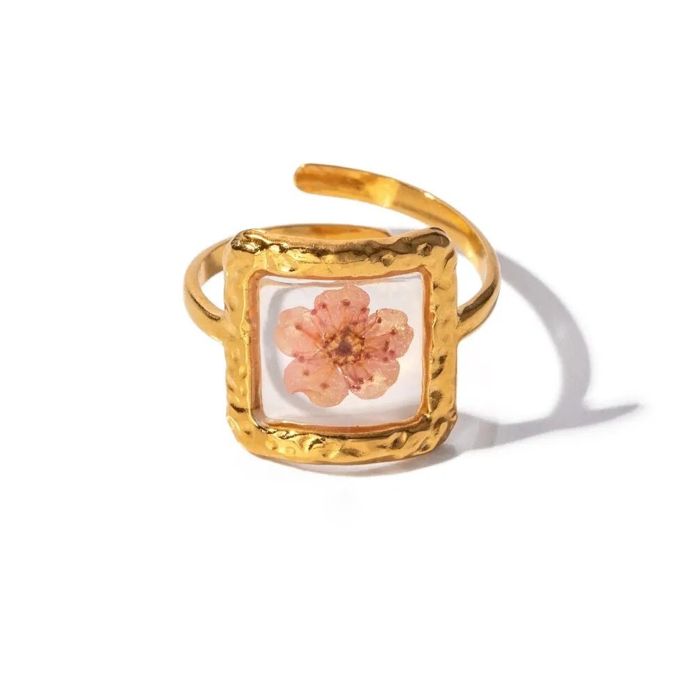 Elegant Floral Adjustable Rings - Aryomi