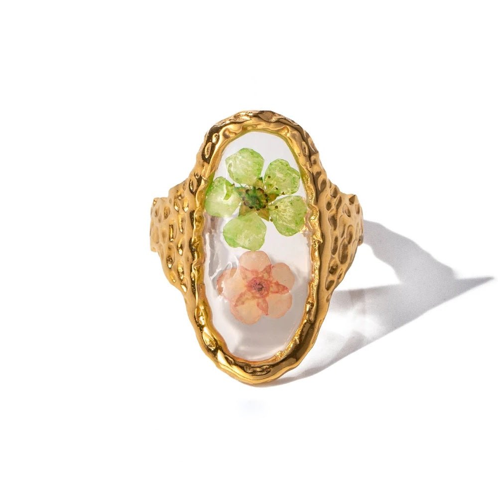 Elegant Floral Adjustable Rings - Aryomi