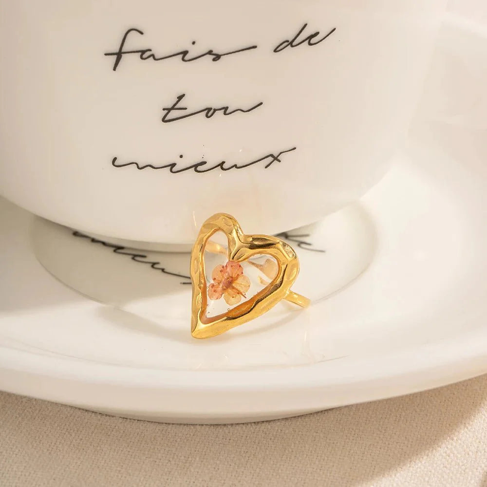 Elegant Floral Adjustable Rings - Aryomi