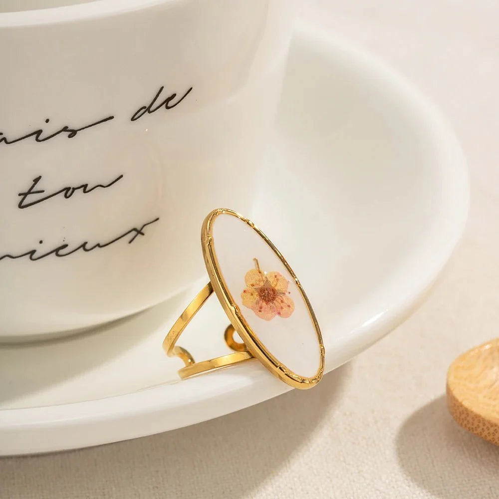 Elegant Floral Adjustable Rings - Aryomi