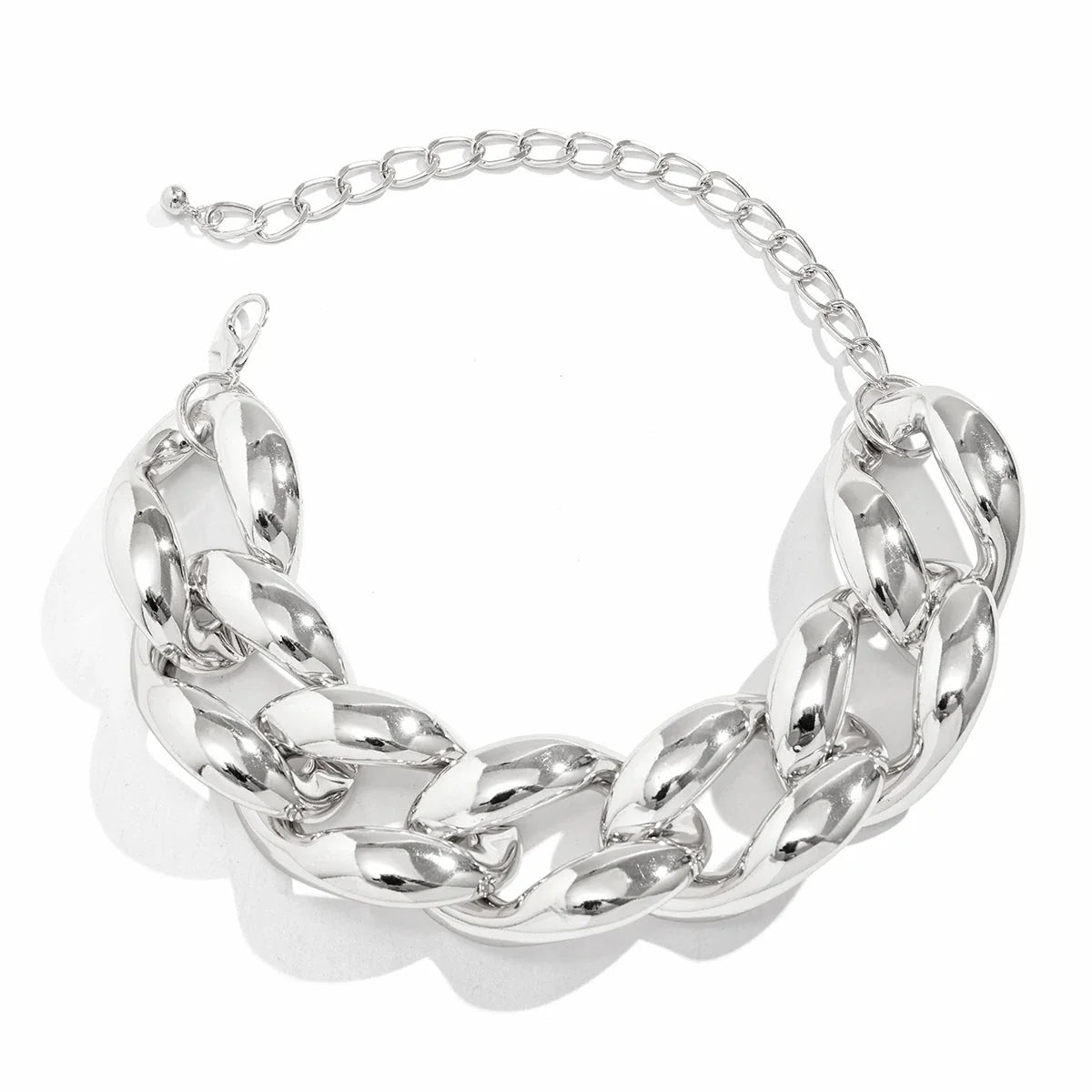Exaggerated Chunky Cuban Link Choker Necklace - Aryomi