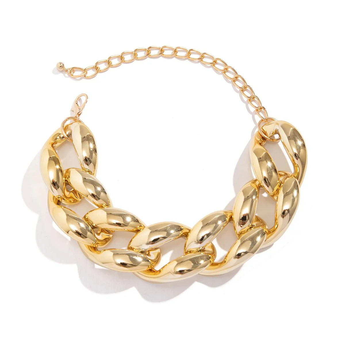 Exaggerated Chunky Cuban Link Choker Necklace - Aryomi