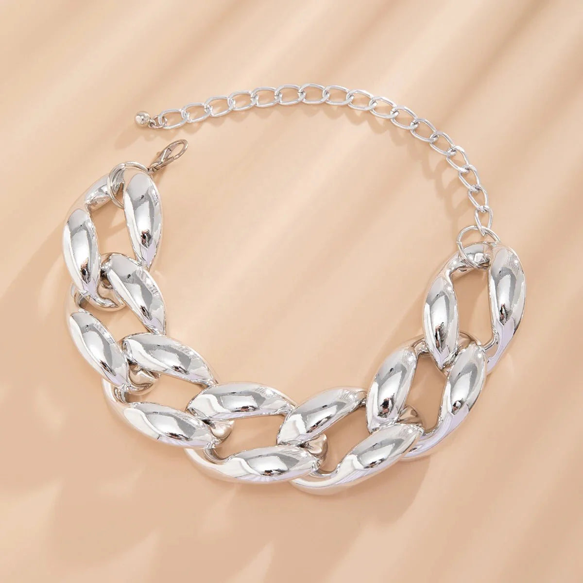 Exaggerated Chunky Cuban Link Choker Necklace - Aryomi