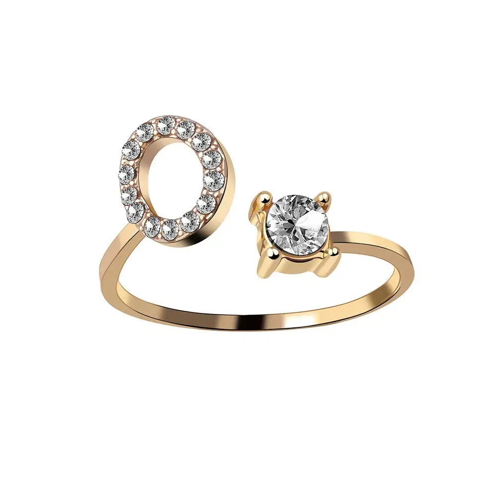 Adjustable Letter Initial Ring - Aryomi