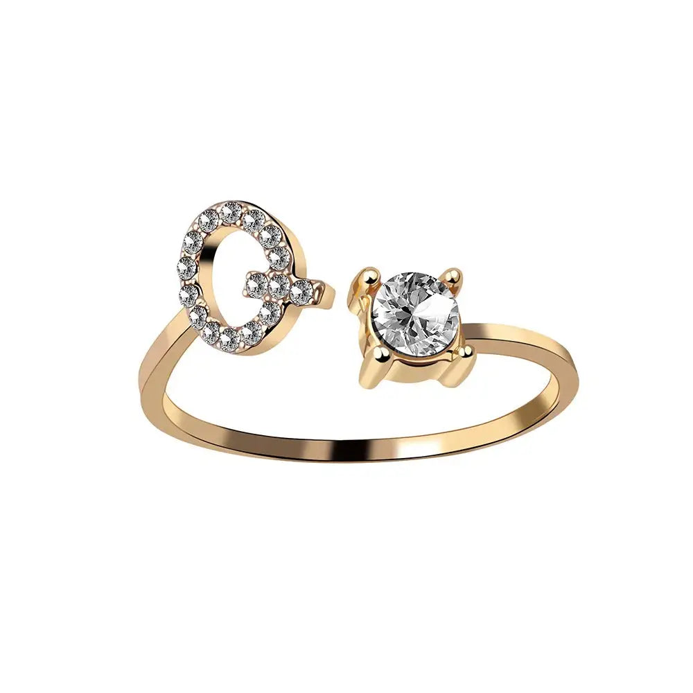 Adjustable Letter Initial Ring - Aryomi