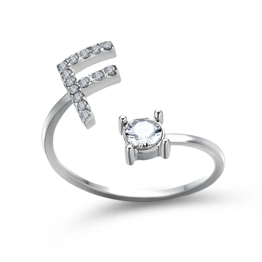 Adjustable Letter Initial Ring - Aryomi