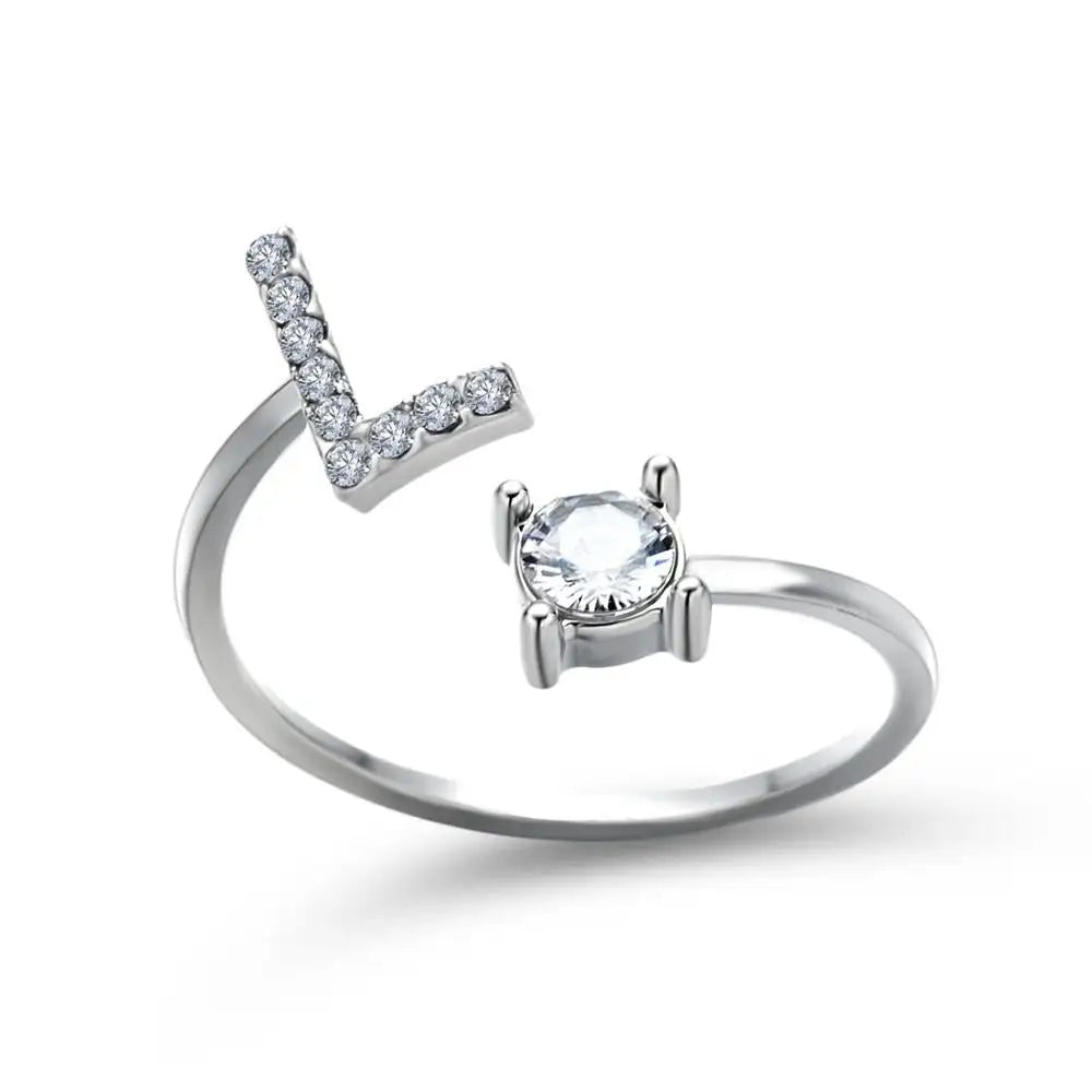 Adjustable Letter Initial Ring - Aryomi
