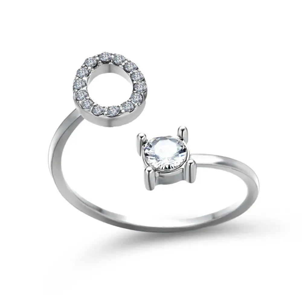 Adjustable Letter Initial Ring - Aryomi
