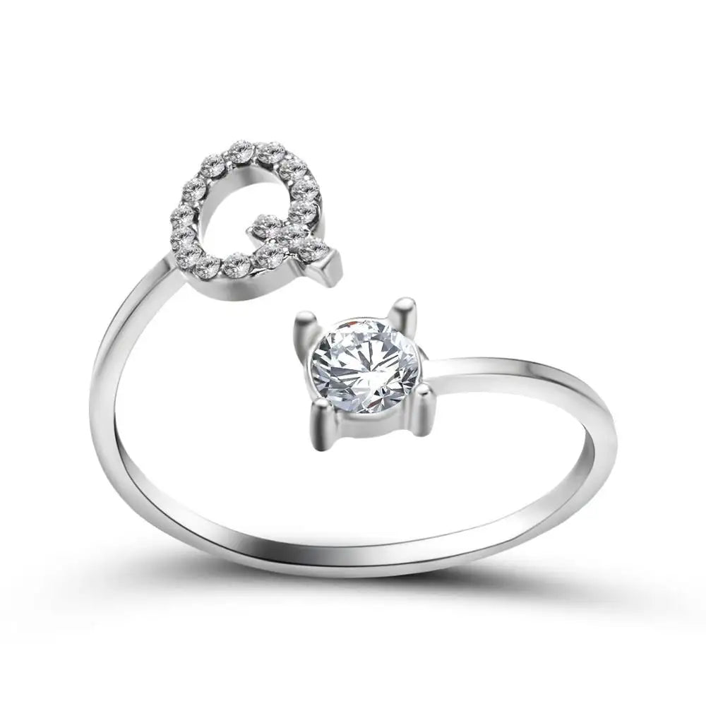 Adjustable Letter Initial Ring - Aryomi