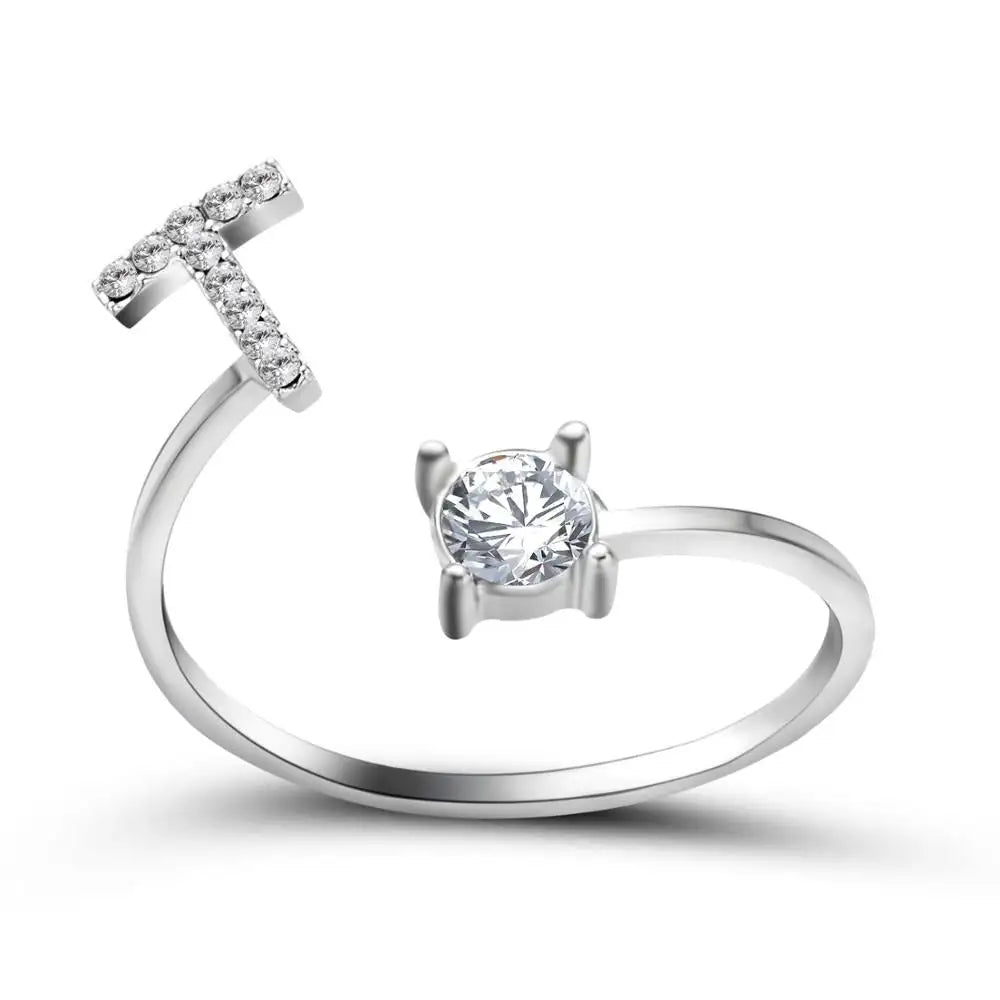 Adjustable Letter Initial Ring - Aryomi