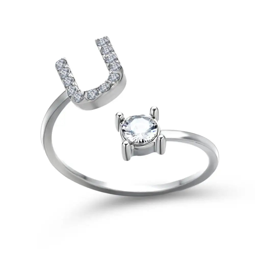 Adjustable Letter Initial Ring - Aryomi