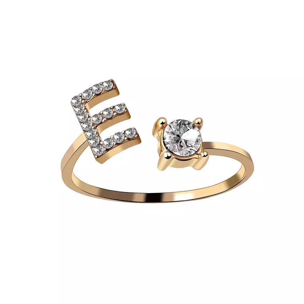 Adjustable Letter Initial Ring - Aryomi