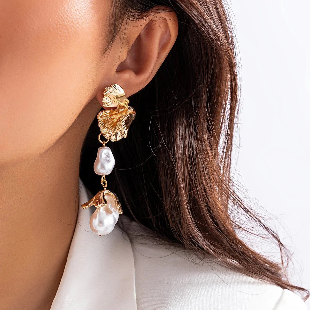 Floral Pearl Blooming Earrings - Aryomi