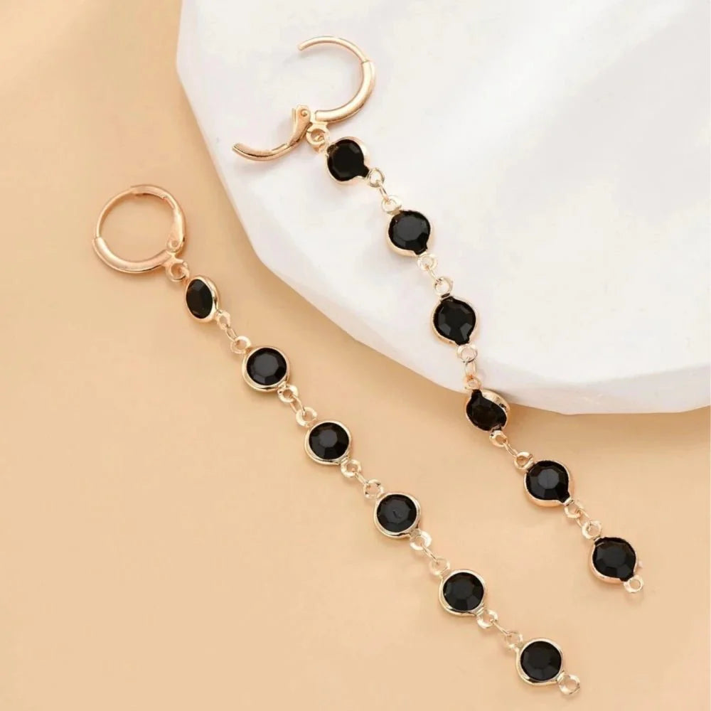 Gem Drop Hoop Earrings - Aryomi