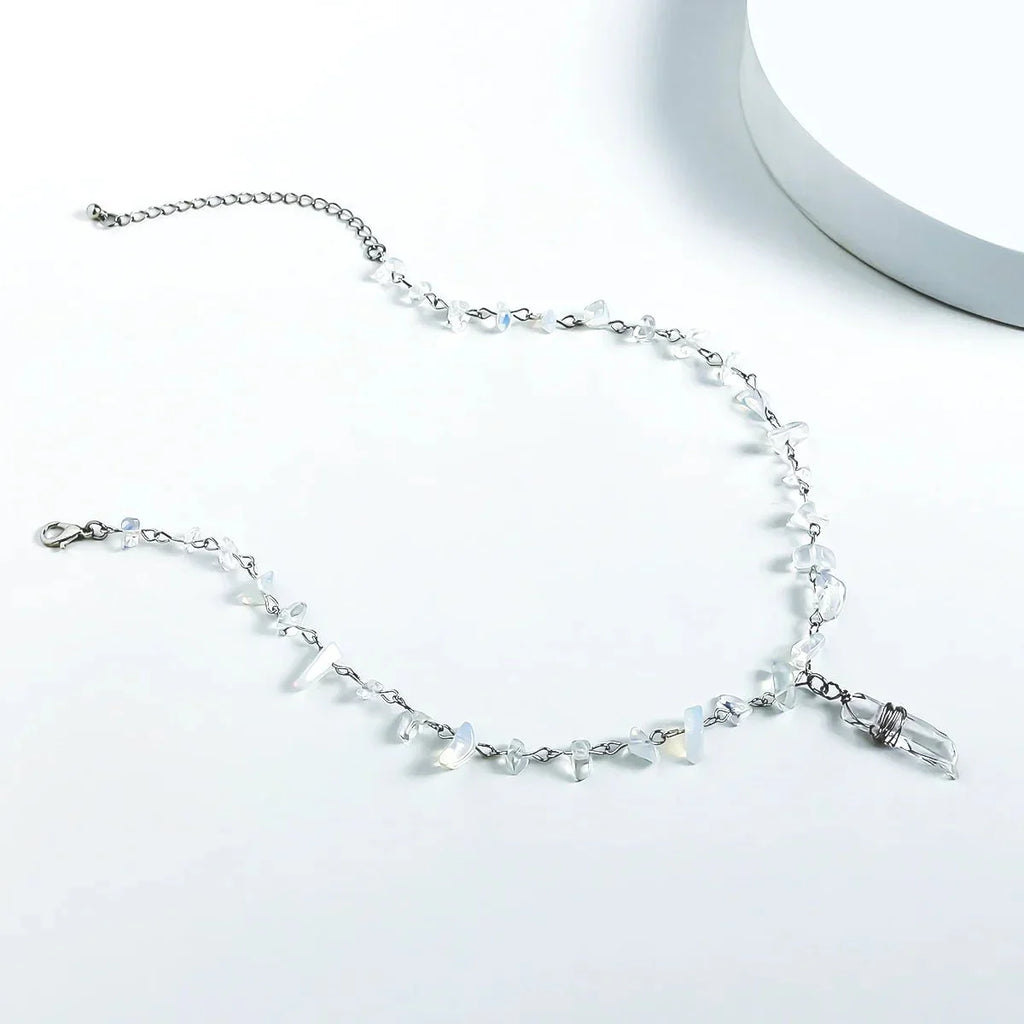 Ice Crystal Stone Choker Necklace - Aryomi