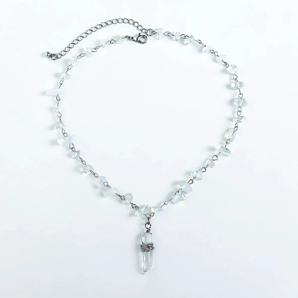 Ice Crystal Stone Choker Necklace - Aryomi