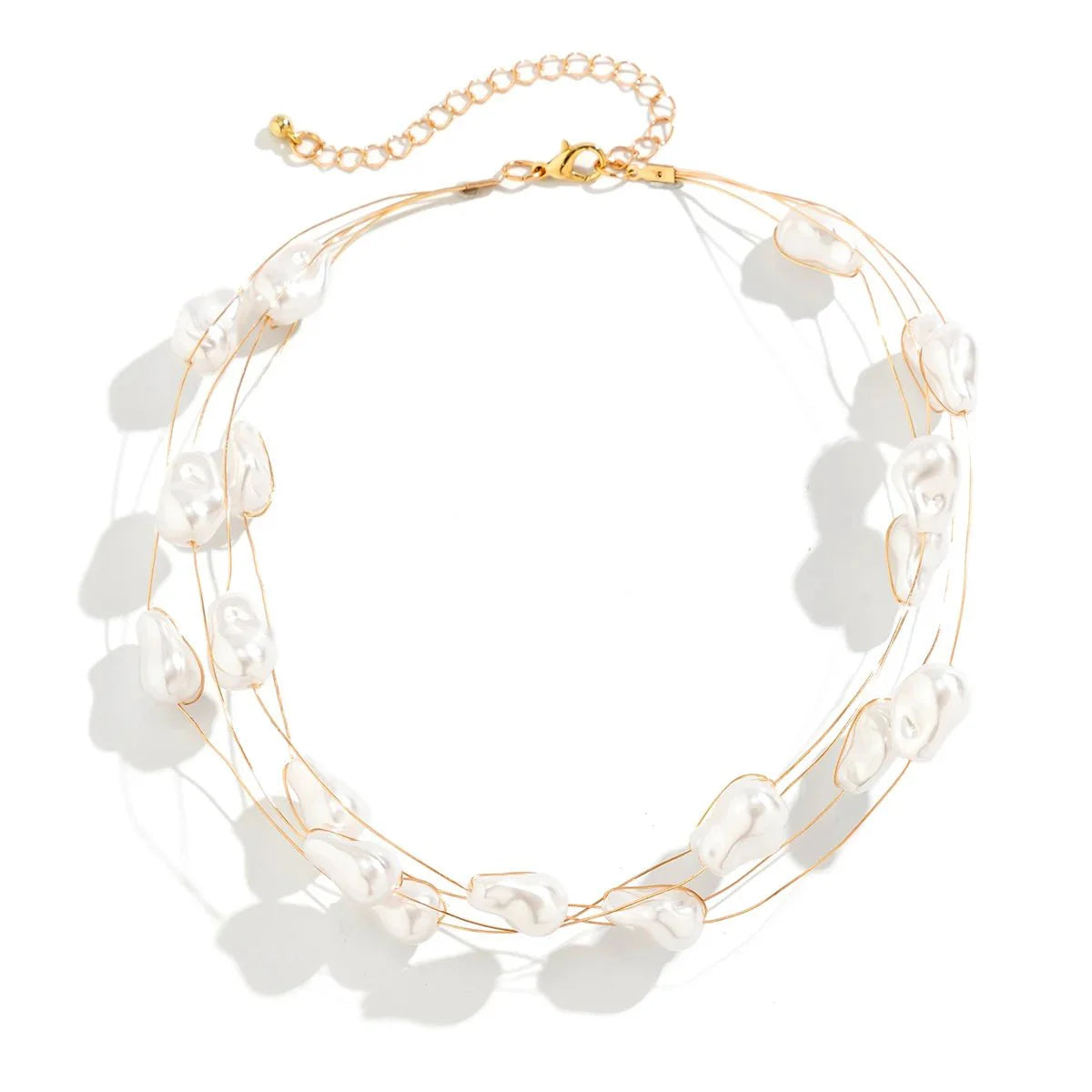 Layered Strung Pearls Bracelet and Necklace - Aryomi