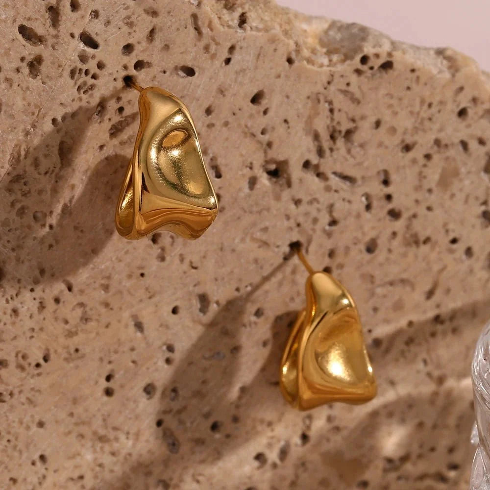 Melting Abstract Dainty Earrings - Aryomi