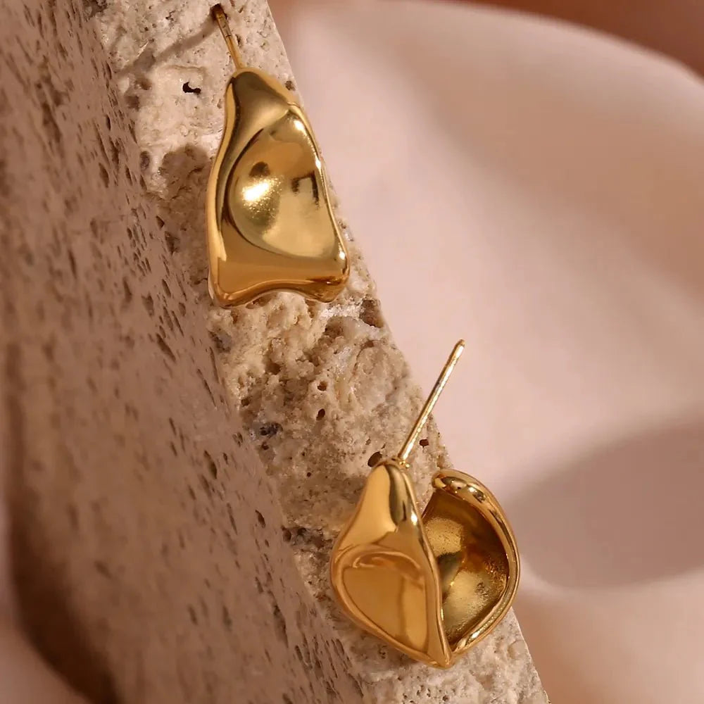 Melting Abstract Dainty Earrings - Aryomi