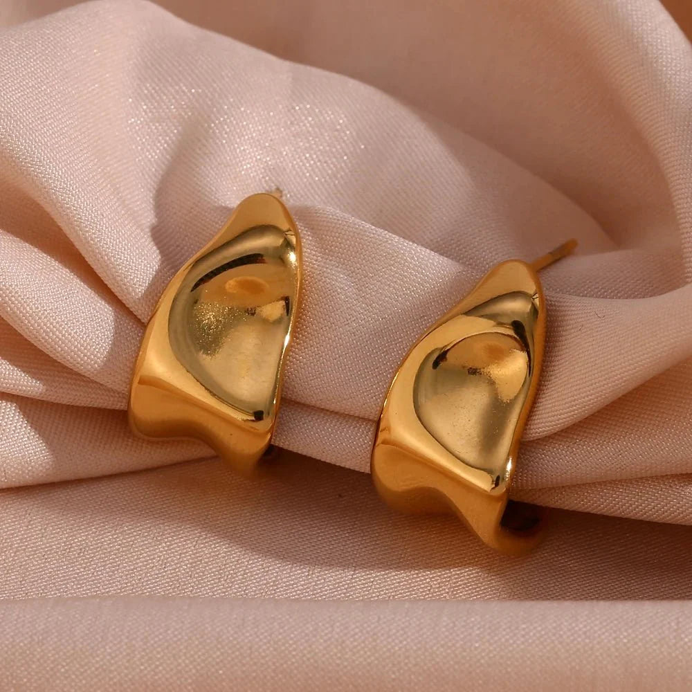 Melting Abstract Dainty Earrings - Aryomi