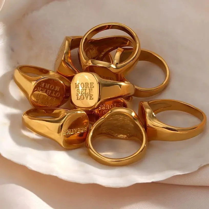 Positive Affirmation Engraved Rings - Aryomi