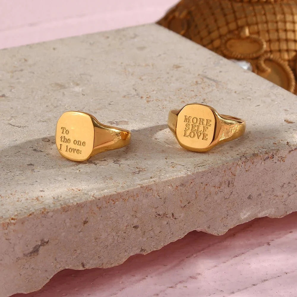Positive Affirmation Engraved Rings - Aryomi
