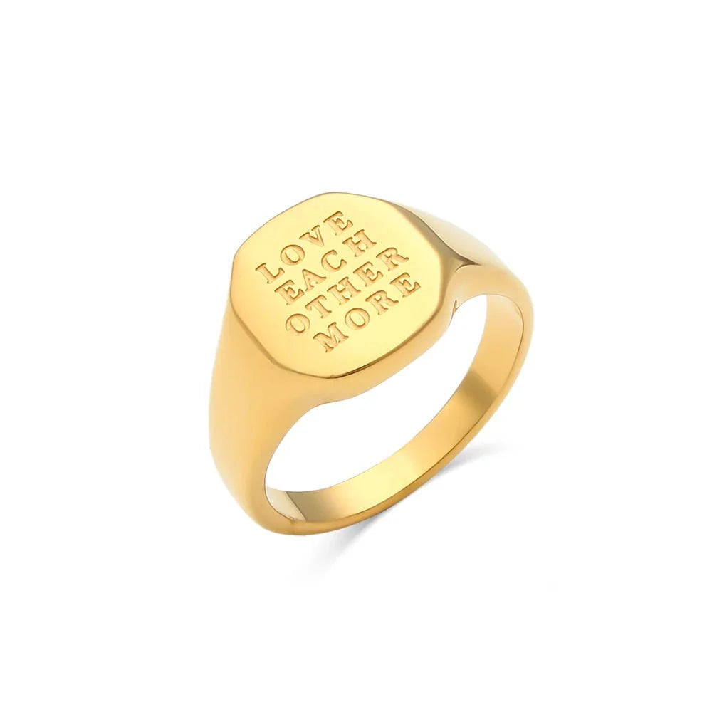 Positive Affirmation Engraved Rings - Aryomi