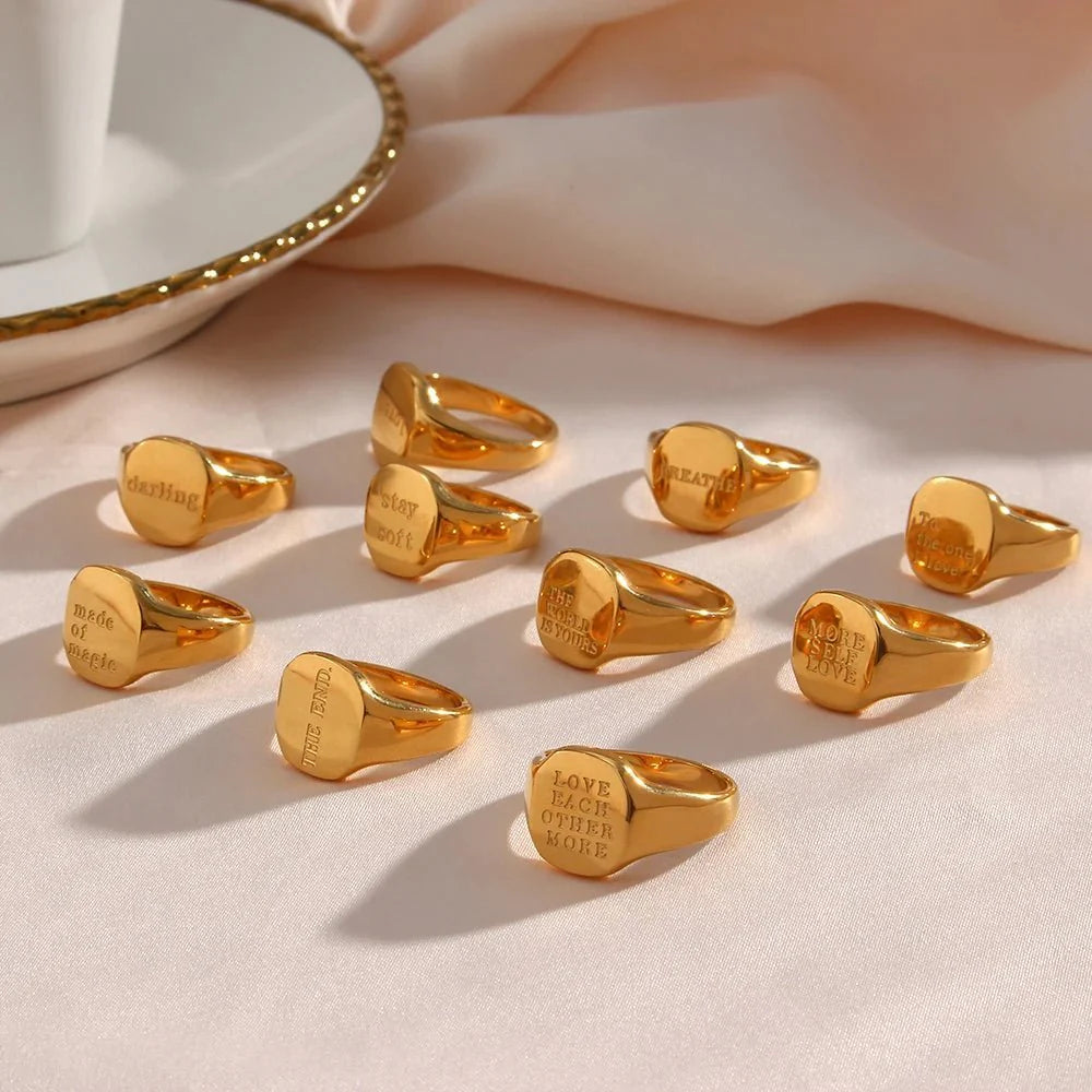 Positive Affirmation Engraved Rings - Aryomi