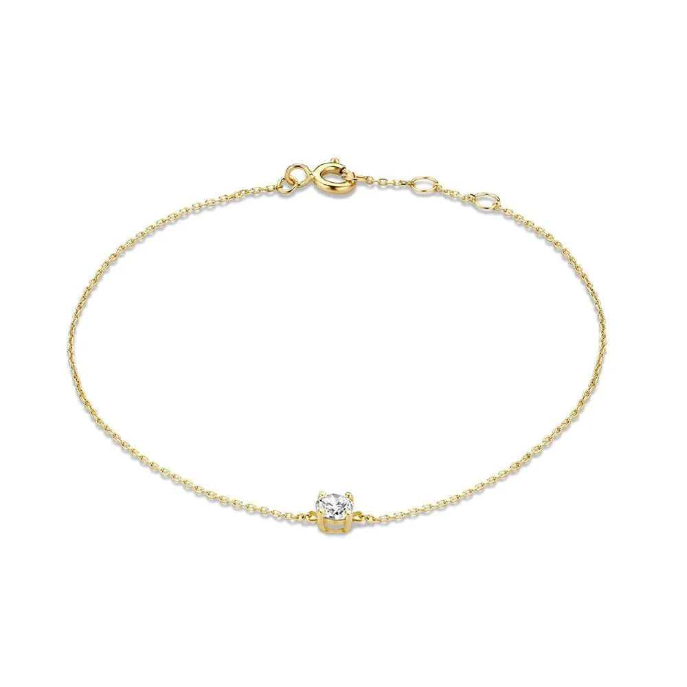 S925 Dainty Single Diamond Bracelets - Aryomi