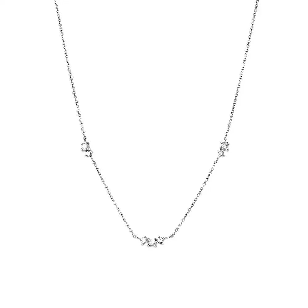 S925 Dainty Triple Zircon Necklace - Aryomi