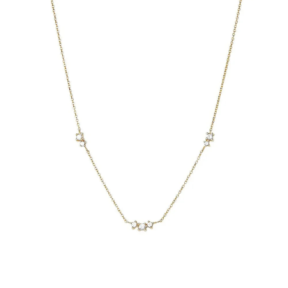 S925 Dainty Triple Zircon Necklace - Aryomi