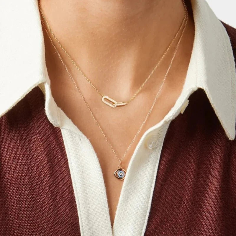 S925 Forever Linked Diamond Contrast Necklace - Aryomi