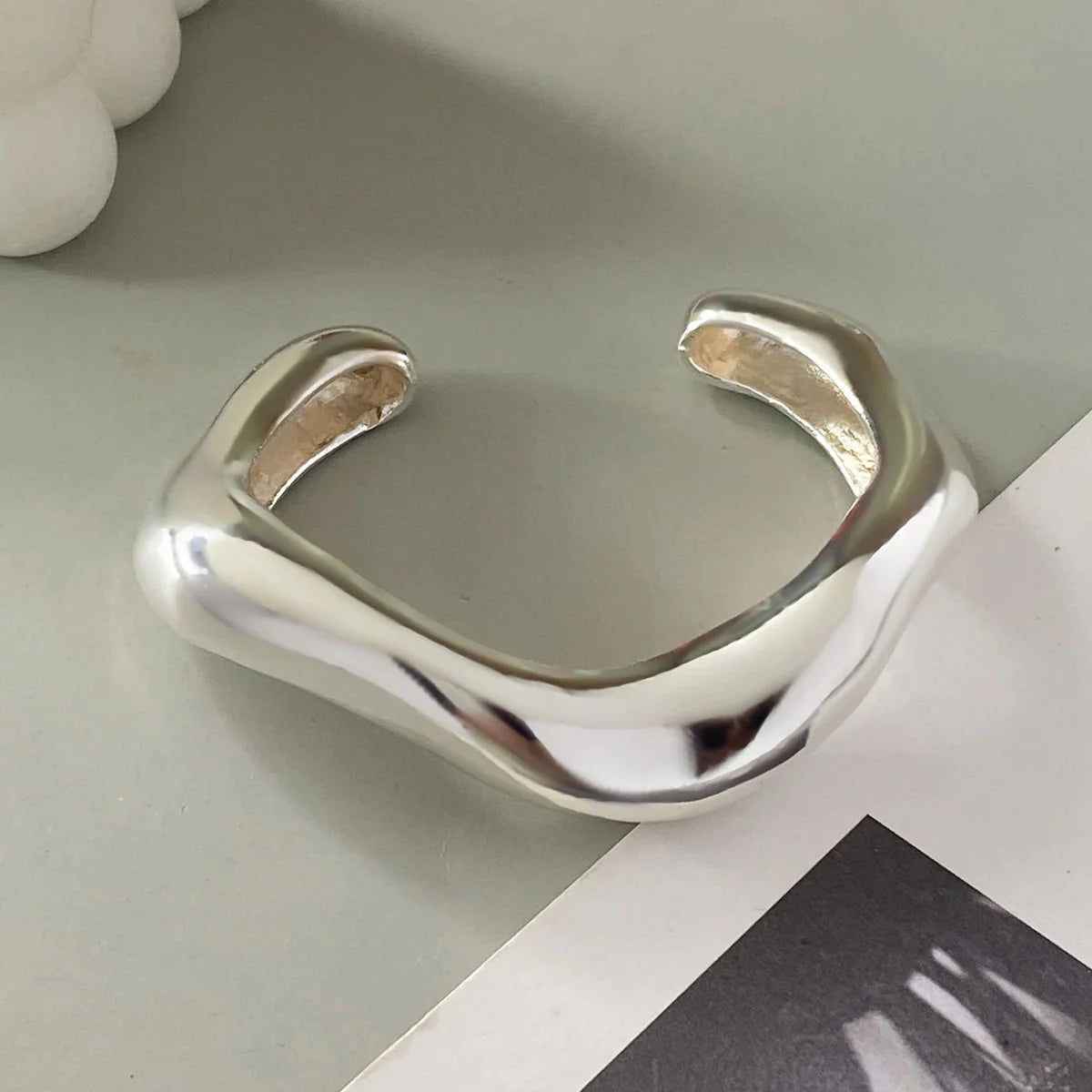 Statement Chunky Wave Bracelets - Aryomi