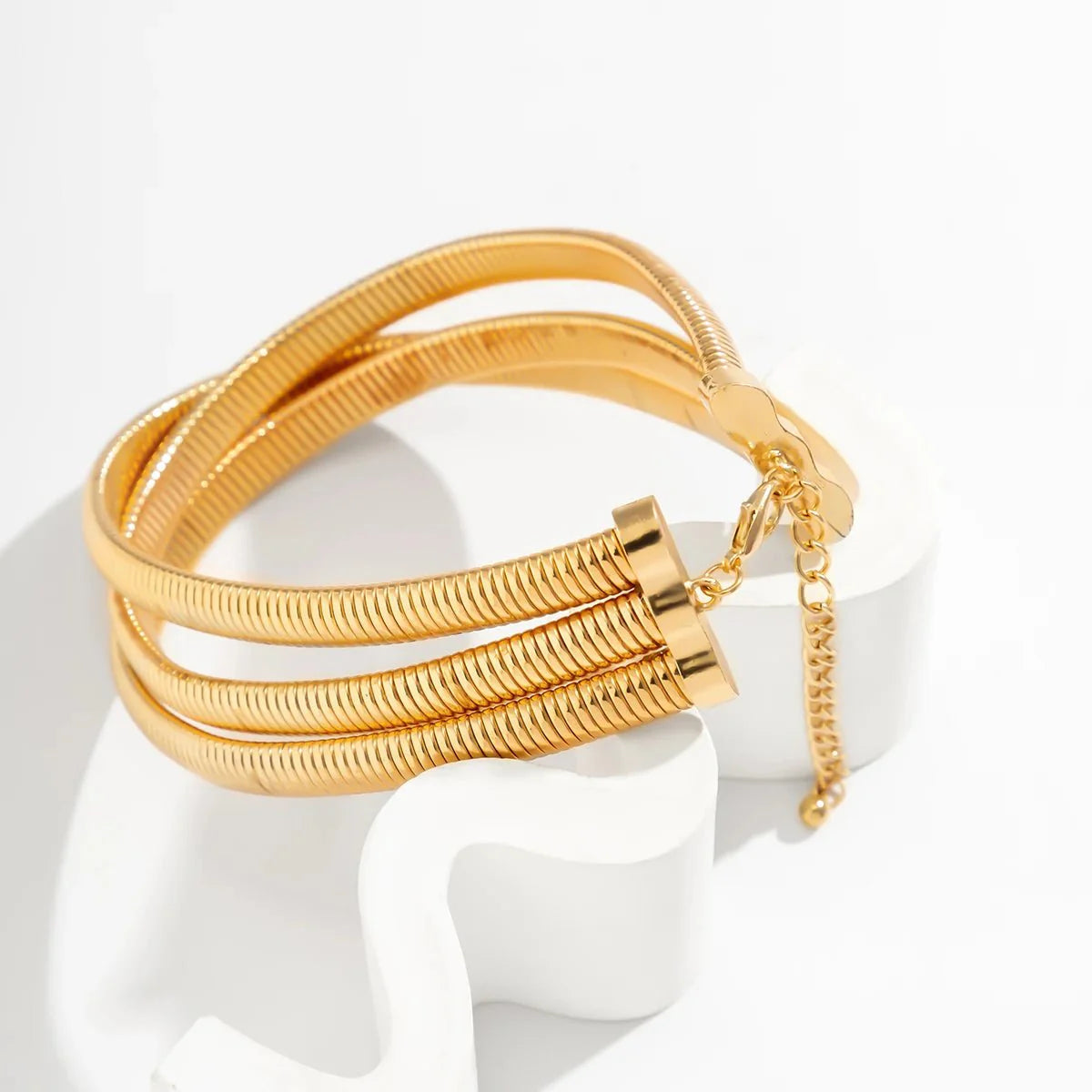 Triple Layer Stacked Chunky Choker Necklace - Aryomi