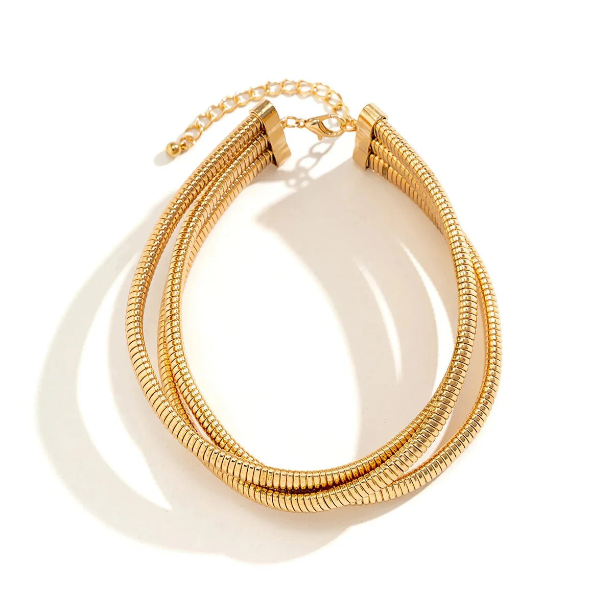 Triple Layer Stacked Chunky Choker Necklace - Aryomi